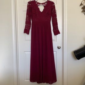 Long Burgundy Dress. Price Negotiable.